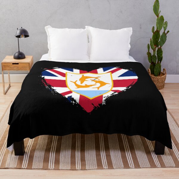 Item preview, Distressed Anguilla Flag Heart AI designed and sold by shitpostee.