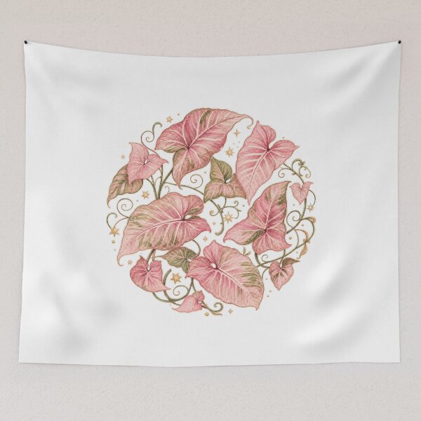 Item preview, Pink Syngonium – Botanical Arrowhead Plant Illustration designed and sold by AMICO77.