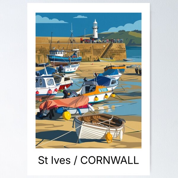 Item preview, St Ives Harbour Dream | Golden Tides and Cornish Skies designed and sold by S-and-W-4ever.