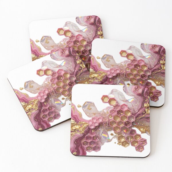 Item preview, ABSTRACT ART HONEYCOMB PATTERN FLORAL DESIGN v4 designed and sold by dazzlemakers.