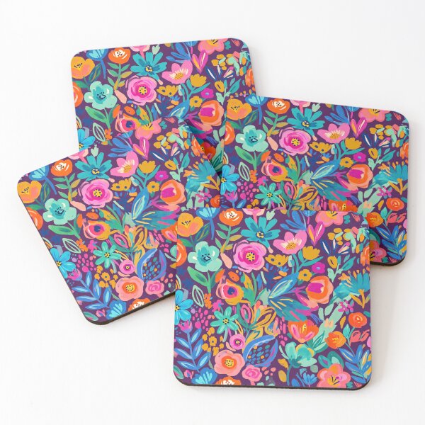 Item preview, Modern abstrct colorful flowers pattern  designed and sold by Mevissart.