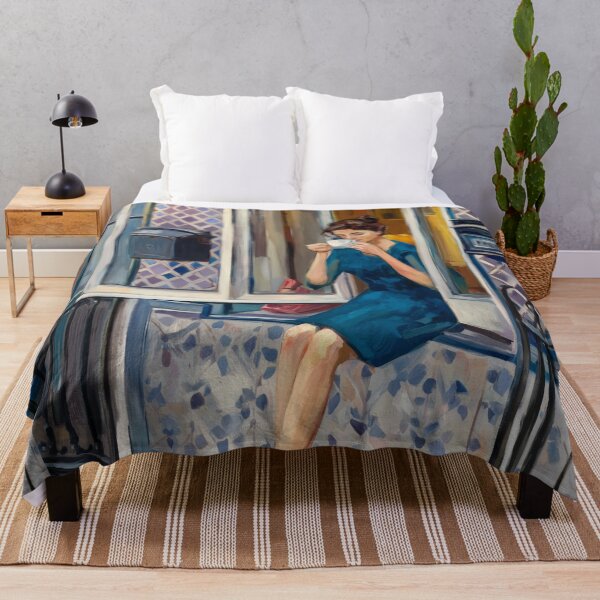 Item preview, French Coffee Morning — Woman with Dog. Art By Carraann designed and sold by CARRAANN.
