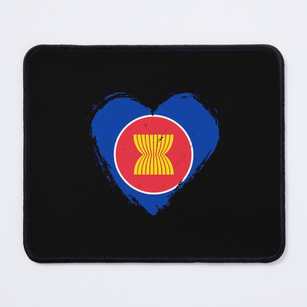 Item preview, Distressed Association Of Southeast Asian Nations Flag Heart ASEAN designed and sold by shitpostee.