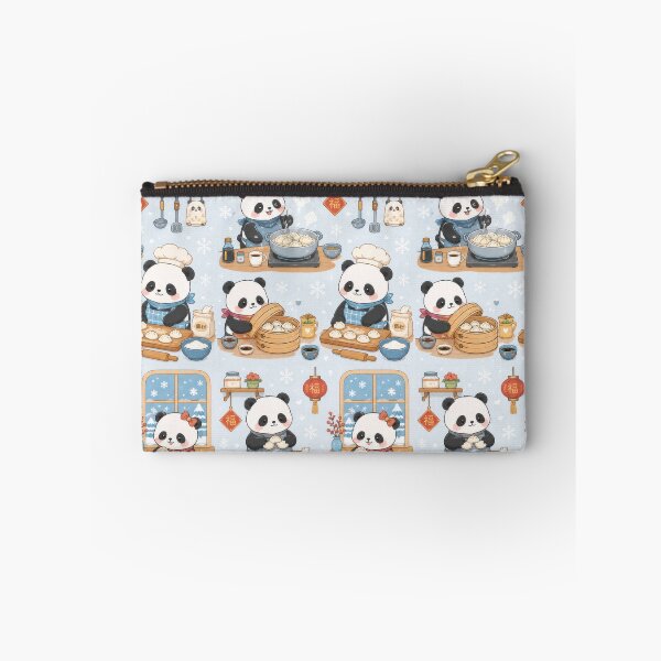 Item preview, Panda Winter Dumpling Kitchen Pattern designed and sold by Soft Berry Studio.
