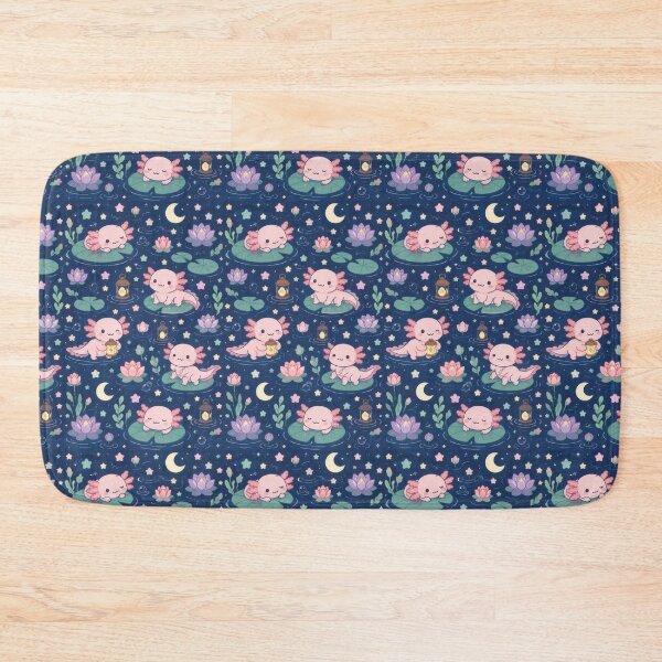 Item preview, Axolotl Cozy Moonlit Pond Pattern designed and sold by Soft Berry Studio.