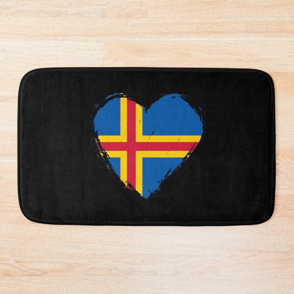 Item preview, Distressed Åland Islands Flag Heart AX designed and sold by shitpostee.