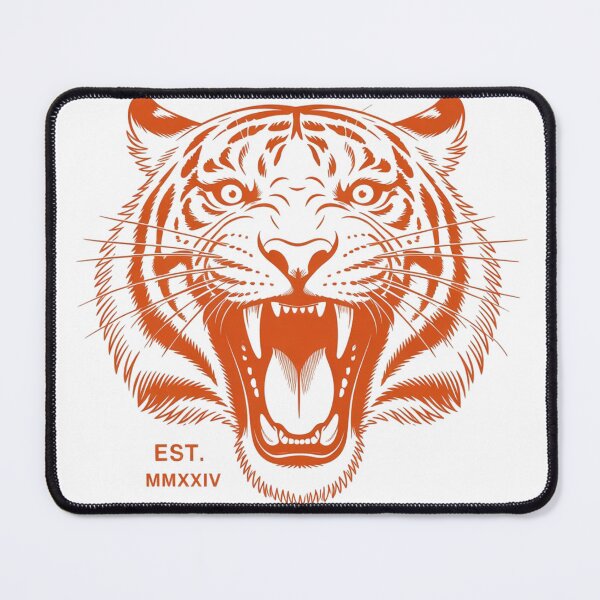 Item preview, Roaring Tiger Vintage Orange Black Graphic Tattoo Design designed and sold by nova-bloom.