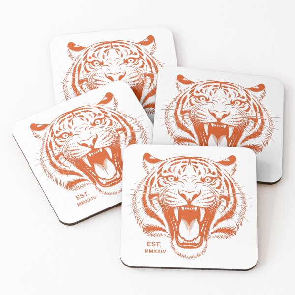 Item preview, Roaring Tiger Vintage Orange Black Graphic Tattoo Design designed and sold by nova-bloom.