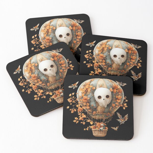 Item preview, Skull Balloon with Autumn Leaves designed and sold by Hillonmary.