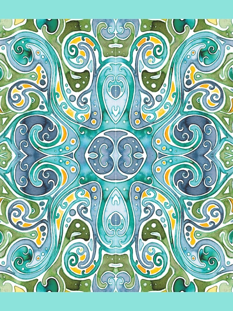 Thumbnail 3 of 3, Scarf, Vernal Pool designed and sold by RabbiVole.