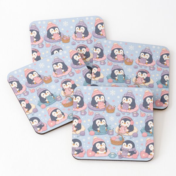 Item preview, Penguin Cozy Knitting Circle Pattern designed and sold by Soft Berry Studio.