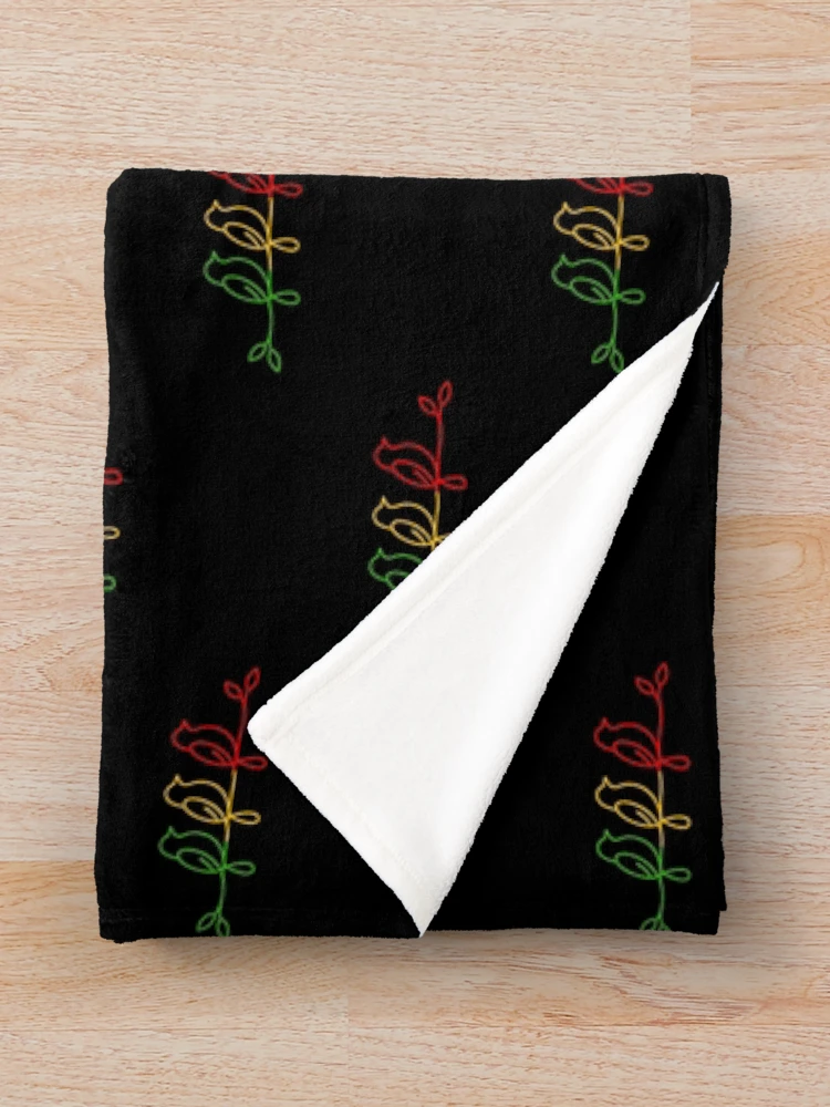 Thumbnail 3 of 6, Throw Blanket, Three Little Rasta Reggae Birds designed and sold by RastaColors.