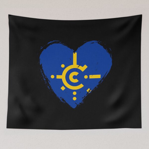 Item preview, Distressed Central European Free Trade Agreement Flag Heart CEFTA designed and sold by shitpostee.