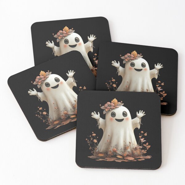 Item preview, Cheerful Ghost with Floral Headpiece designed and sold by Hillonmary.