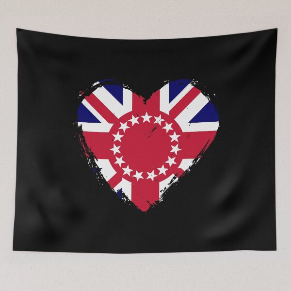 Item preview, Distressed Cook Islands Flag Heart CK designed and sold by shitpostee.