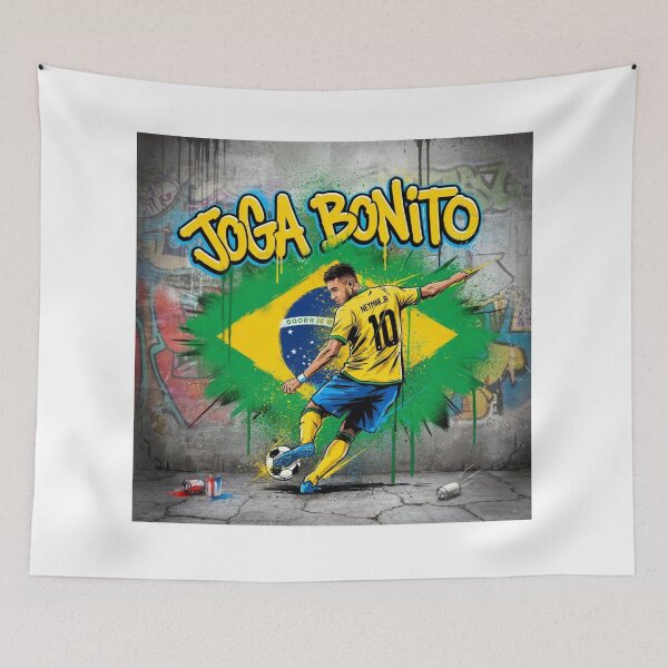 Item preview, Neymar Jr Joga Bonito Brazil Street Graffiti Art designed and sold by nova-bloom.