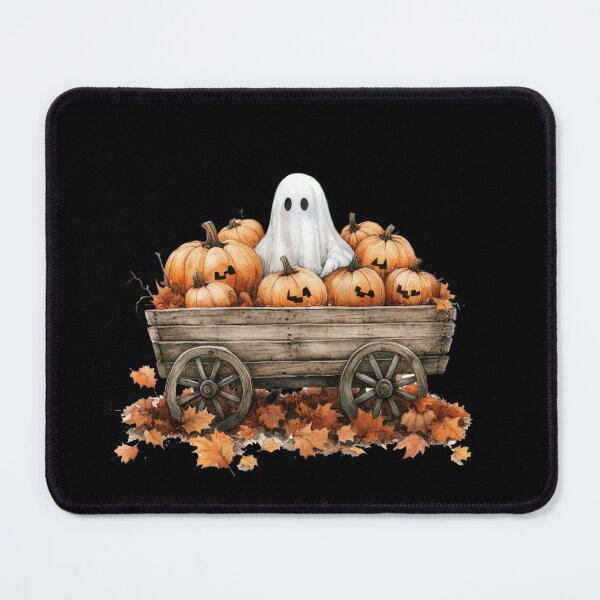 Item preview, Ghost and Pumpkins in Rustic Cart designed and sold by Hillonmary.