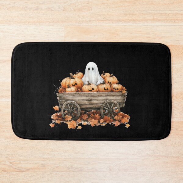Item preview, Ghost and Pumpkins in Rustic Cart designed and sold by Hillonmary.