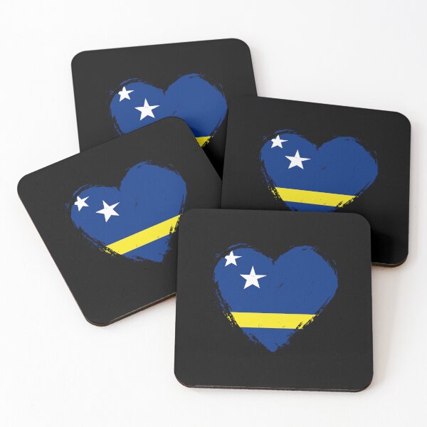 Item preview, Distressed Curaçao Flag Heart CW designed and sold by shitpostee.