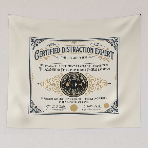 Item preview, Copy of Official Overthinker Certificate Funny Anxiety designed and sold by Zazz Lee.