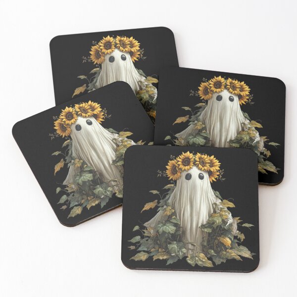 Item preview, Ghost with Sunflower Crown designed and sold by Hillonmary.