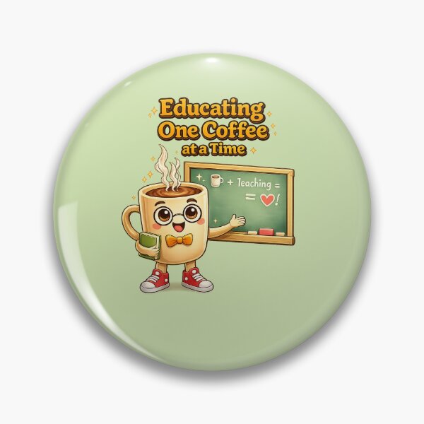 Item preview, Educating One Coffee at a Time- Cute Coffee Lover Teacher Quote designed and sold by Classroom Crew Studio.