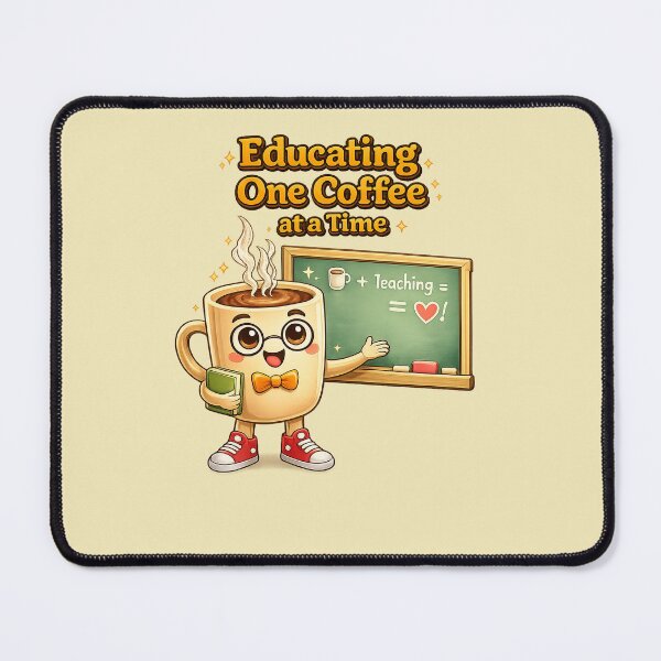 Item preview, Educating One Coffee at a Time- Cute Coffee Lover Teacher Quote designed and sold by Classroom Crew Studio.