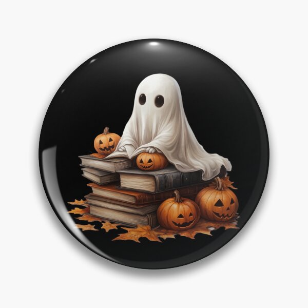 Item preview, Ghostly Halloween Scene with Pumpkins designed and sold by Hillonmary.