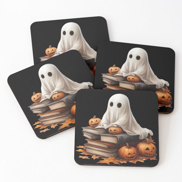 Item preview, Ghostly Halloween Scene with Pumpkins designed and sold by Hillonmary.