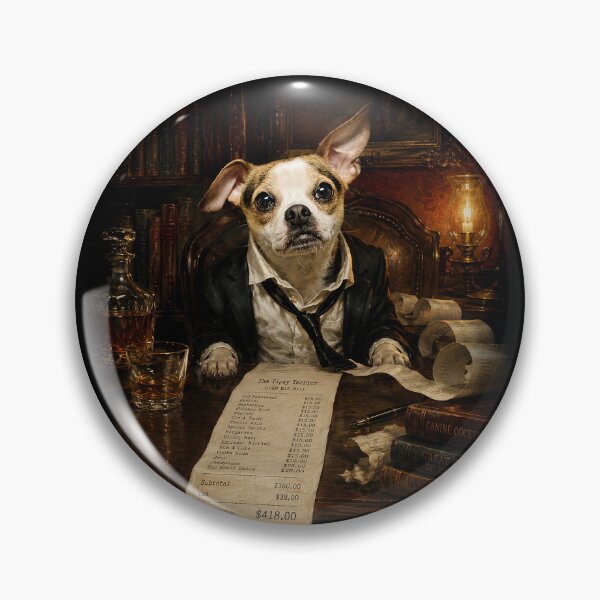 Item preview, The Open Bar Bill Shock - Funny Tuxedo Chihuahua designed and sold by RescueHeart10.