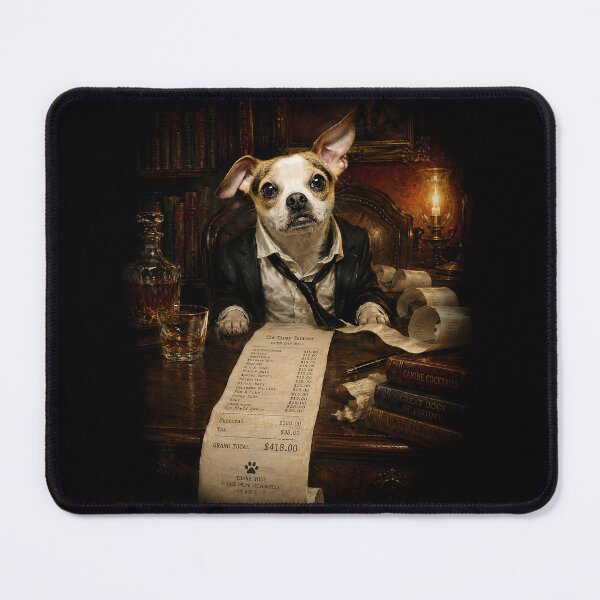 Item preview, The Open Bar Bill Shock - Funny Tuxedo Chihuahua designed and sold by RescueHeart10.