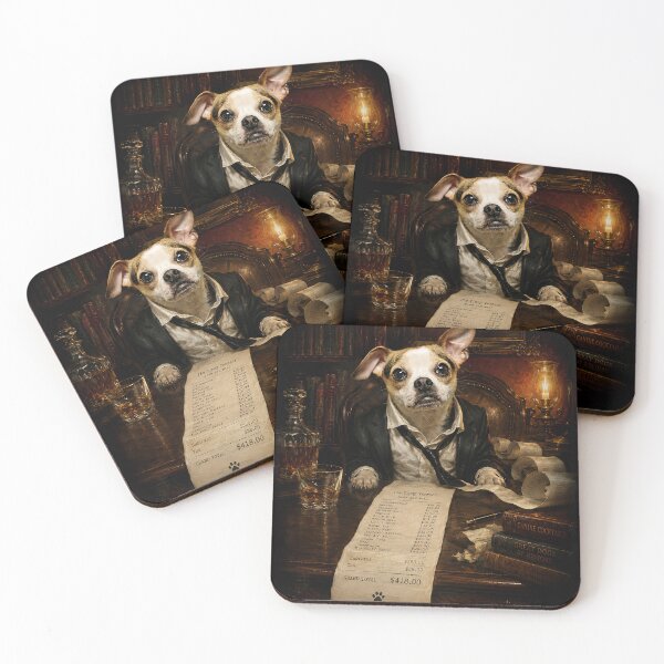 Item preview, The Open Bar Bill Shock - Funny Tuxedo Chihuahua designed and sold by RescueHeart10.