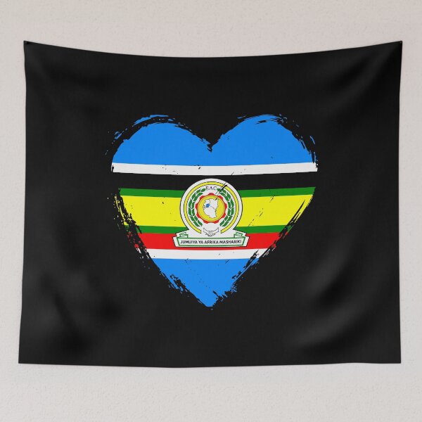 Item preview, Distressed East African Community Flag Heart EAC designed and sold by shitpostee.