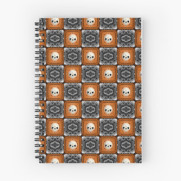 Item preview, Skull Granny Square - Black & Orange designed and sold by Moonlit Datura.