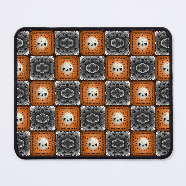 Item preview, Skull Granny Square - Black & Orange designed and sold by Moonlit Datura.