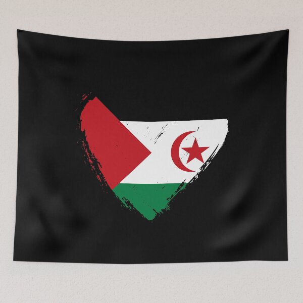 Item preview, Distressed Western Sahara Flag Heart EH designed and sold by shitpostee.