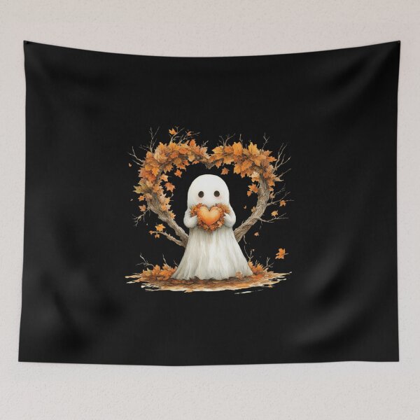 Item preview, Ghost Holding Heart of Leaves designed and sold by Hillonmary.