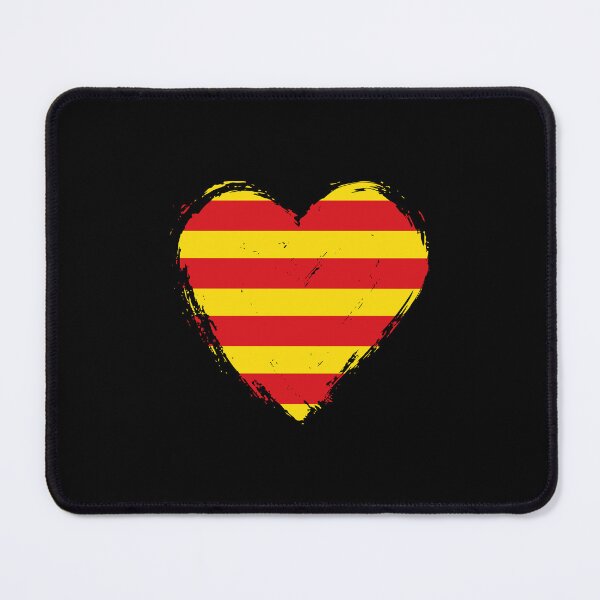 Item preview, Distressed Catalonia Flag Heart CT designed and sold by shitpostee.