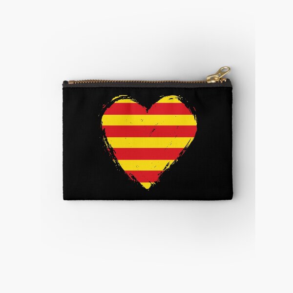 Item preview, Distressed Catalonia Flag Heart CT designed and sold by shitpostee.