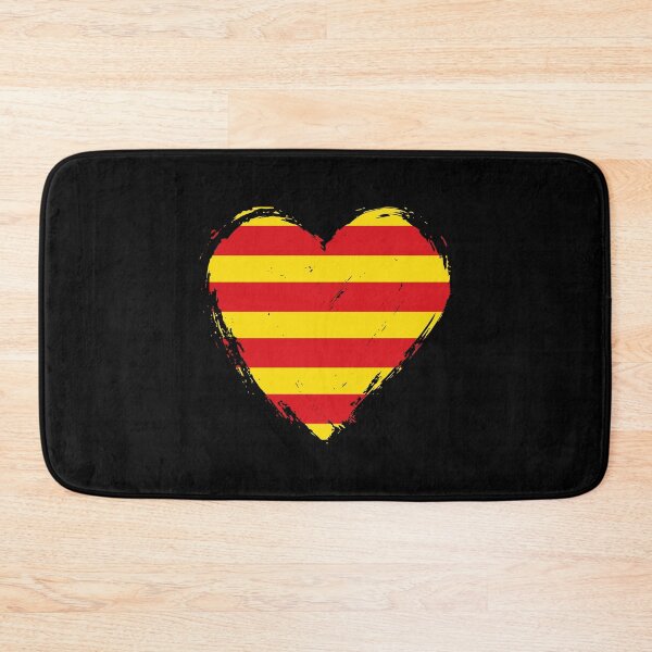 Item preview, Distressed Catalonia Flag Heart CT designed and sold by shitpostee.