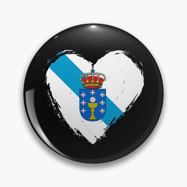 Item preview, Distressed Galicia Flag Heart GA designed and sold by shitpostee.