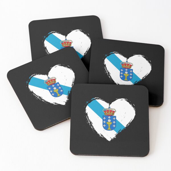 Item preview, Distressed Galicia Flag Heart GA designed and sold by shitpostee.