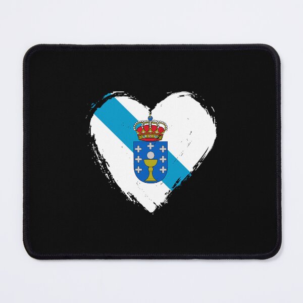 Item preview, Distressed Galicia Flag Heart GA designed and sold by shitpostee.