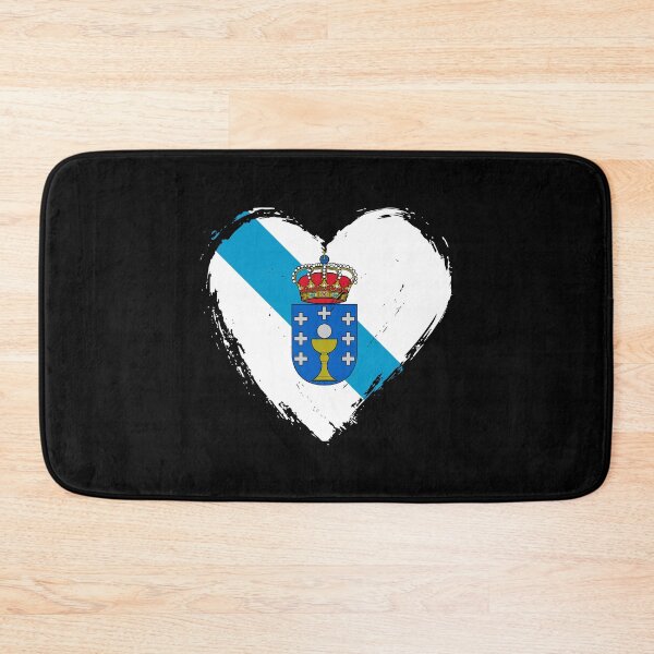 Item preview, Distressed Galicia Flag Heart GA designed and sold by shitpostee.