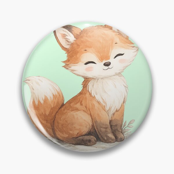 Item preview, Cute Woodland Fox Watercolour | Nursery Animal Illustration | Pastel Green designed and sold by Heavensentshop.