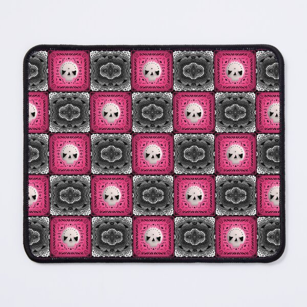 Item preview, Skull Granny Square - Black & Pink designed and sold by Moonlit Datura.
