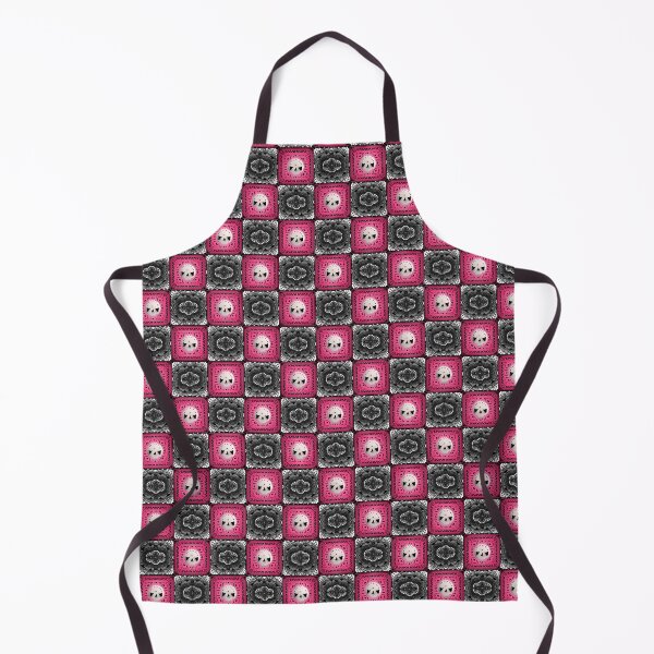 Item preview, Skull Granny Square - Black & Pink designed and sold by Moonlit Datura.