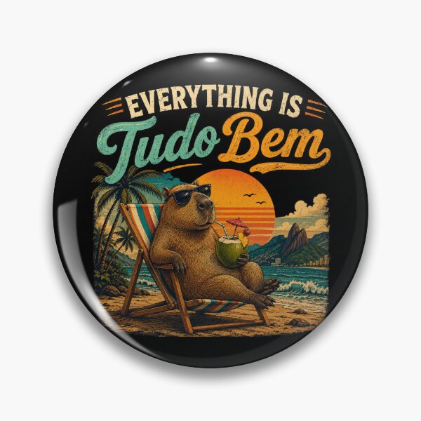 Item preview, Everything Is Tudo Bem Capybara designed and sold by FREENATION2026.