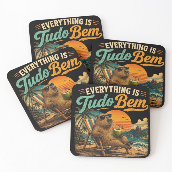 Item preview, Everything Is Tudo Bem Capybara designed and sold by FREENATION2026.