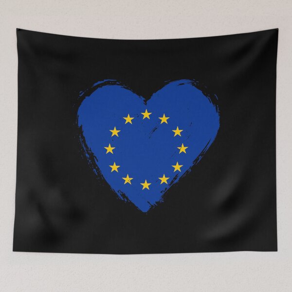 Item preview, Distressed European Union Flag Heart EU designed and sold by shitpostee.